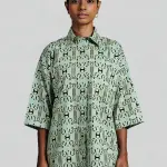 Miranda Top Congkak in Porcelain Blue